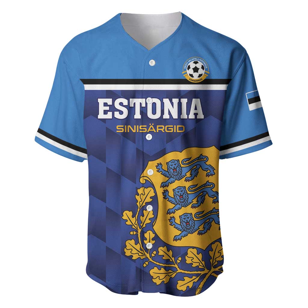 Custom Football 2026 Estonia Baseball Jersey Sinisargid Come On