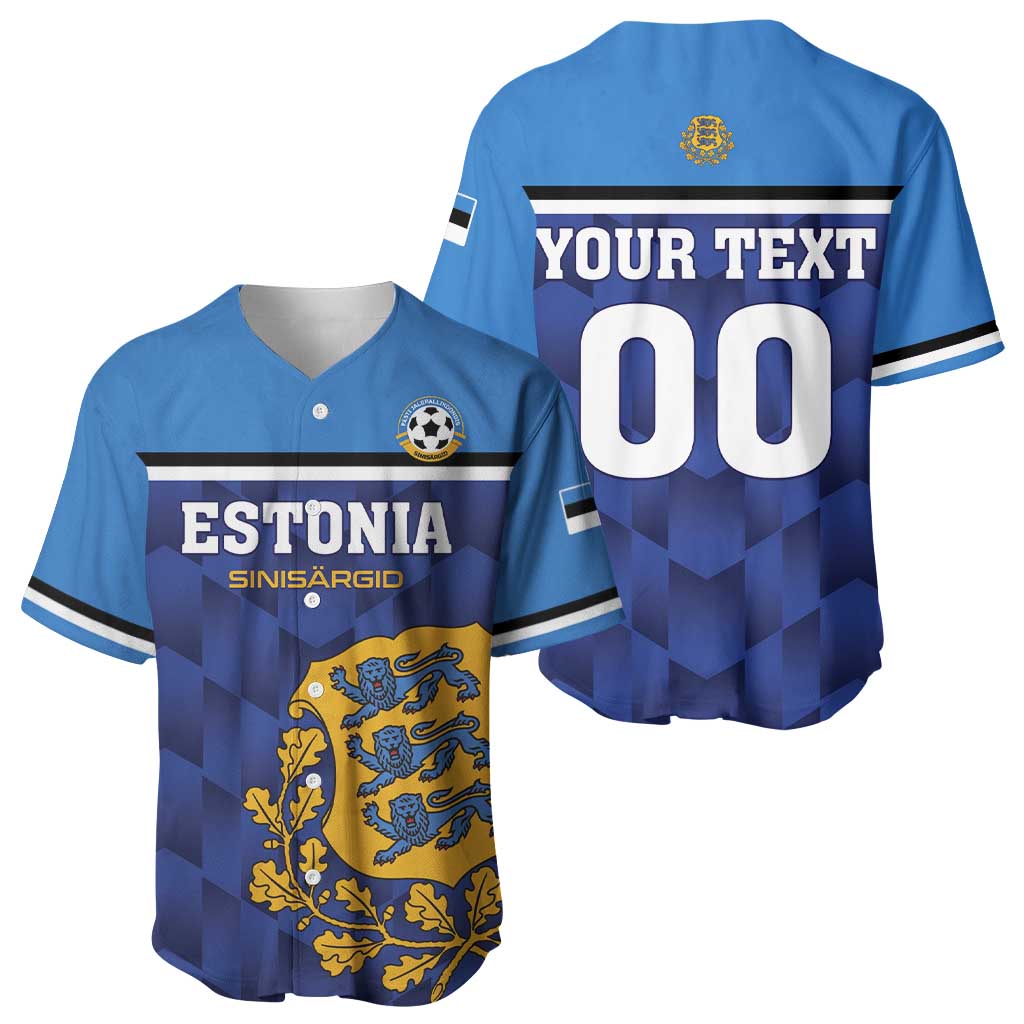 Custom Football 2026 Estonia Baseball Jersey Sinisargid Come On
