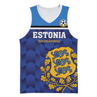 Custom Football 2026 Estonia Basketball Jersey Sinisargid Come On