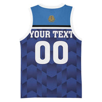 Custom Football 2026 Estonia Basketball Jersey Sinisargid Come On