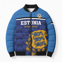 Custom Football 2026 Estonia Bomber Puffer Jacket Sinisargid Come On