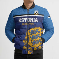 Custom Football 2026 Estonia Bomber Puffer Jacket Sinisargid Come On