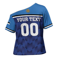 Custom Football 2026 Estonia Cross Shoulder Shirt Sinisargid Come On