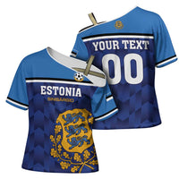 Custom Football 2026 Estonia Cross Shoulder Shirt Sinisargid Come On