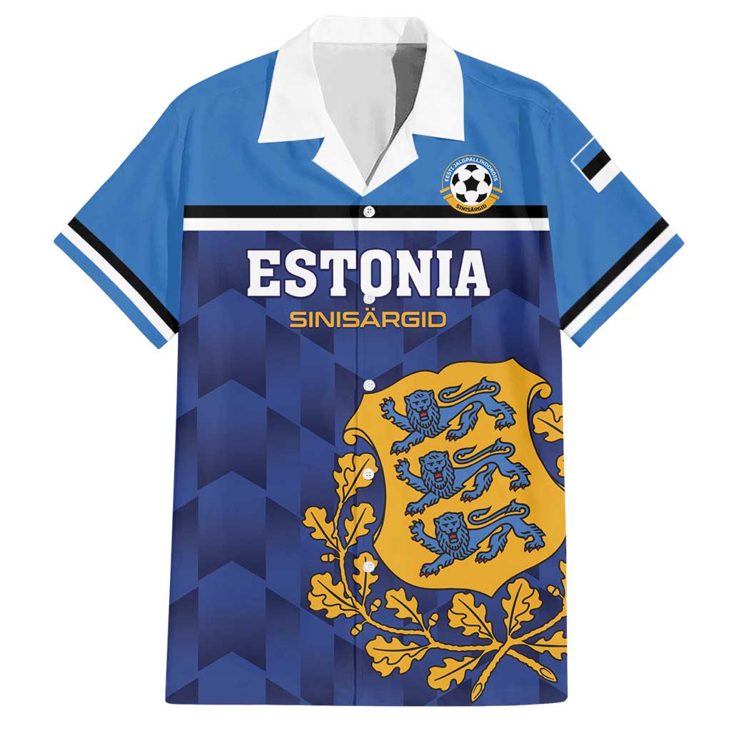 Custom Football 2026 Estonia Hawaiian Shirt Sinisargid Come On