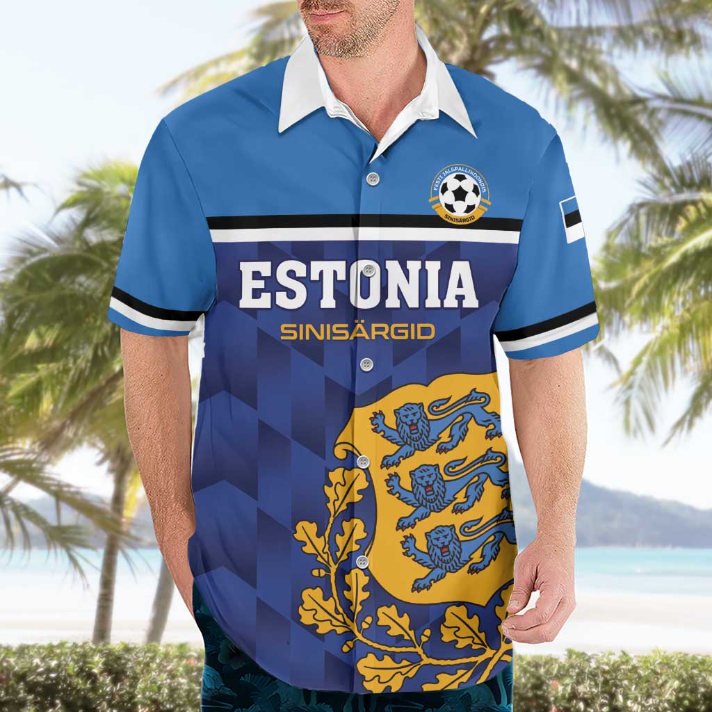 Custom Football 2026 Estonia Hawaiian Shirt Sinisargid Come On