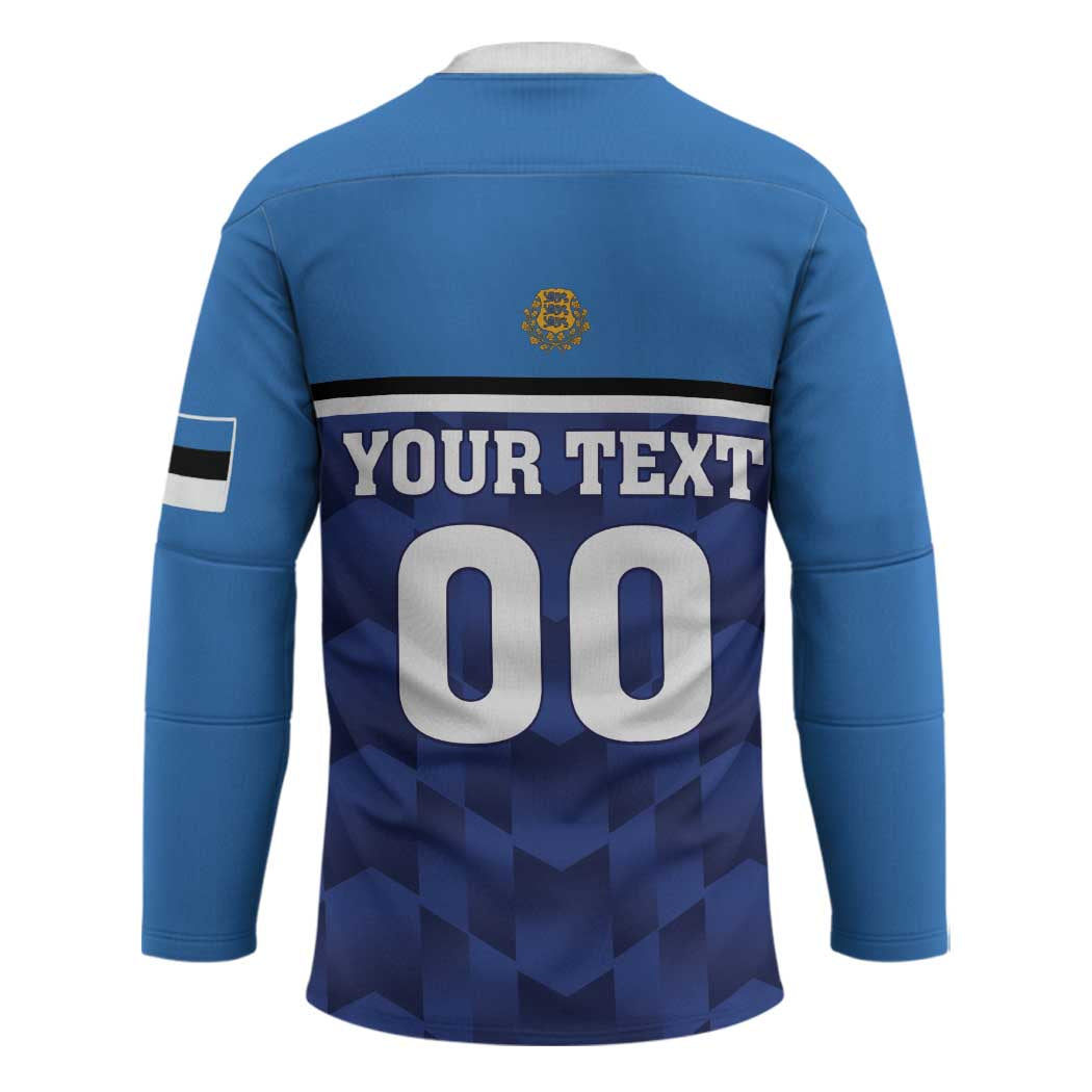 Custom Football 2026 Estonia Hockey Jersey Sinisargid Come On
