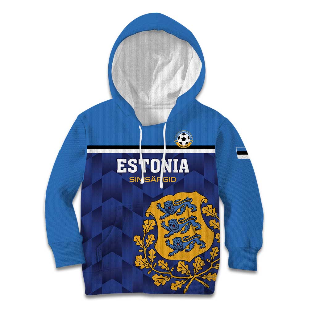 Custom Football 2026 Estonia Kid Hoodie Sinisargid Come On