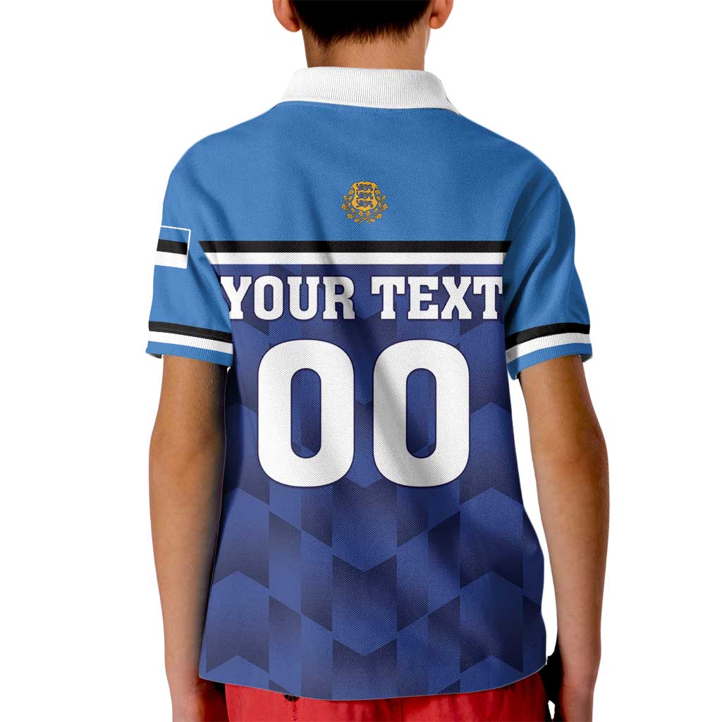 Custom Football 2026 Estonia Kid Polo Shirt Sinisargid Come On