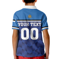 Custom Football 2026 Estonia Kid Polo Shirt Sinisargid Come On