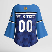 Custom Football 2026 Estonia Kimono Sleeve Blouse Sinisargid Come On