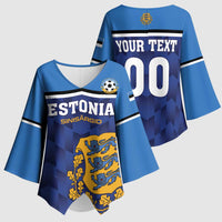 Custom Football 2026 Estonia Kimono Sleeve Blouse Sinisargid Come On