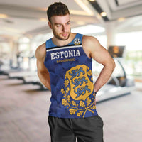 Custom Football 2026 Estonia Men Tank Top Sinisargid Come On