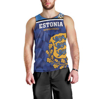 Custom Football 2026 Estonia Men Tank Top Sinisargid Come On