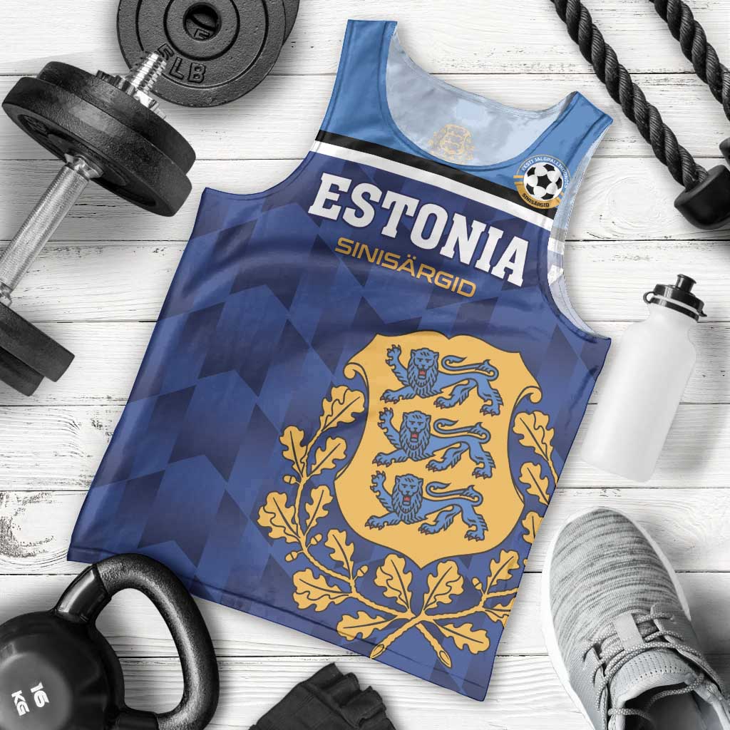 Custom Football 2026 Estonia Men Tank Top Sinisargid Come On