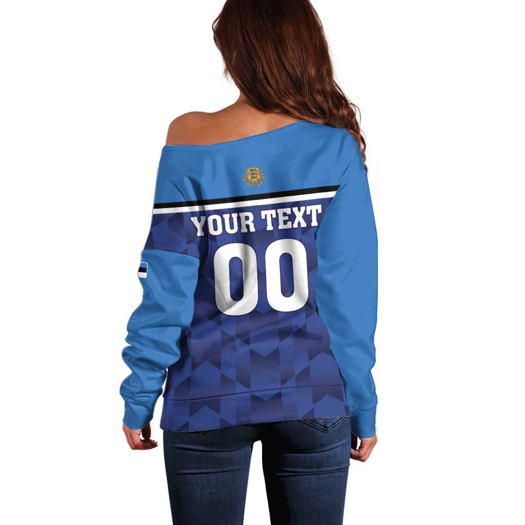 Custom Football 2026 Estonia Off Shoulder Sweater Sinisargid Come On