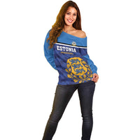 Custom Football 2026 Estonia Off Shoulder Sweater Sinisargid Come On