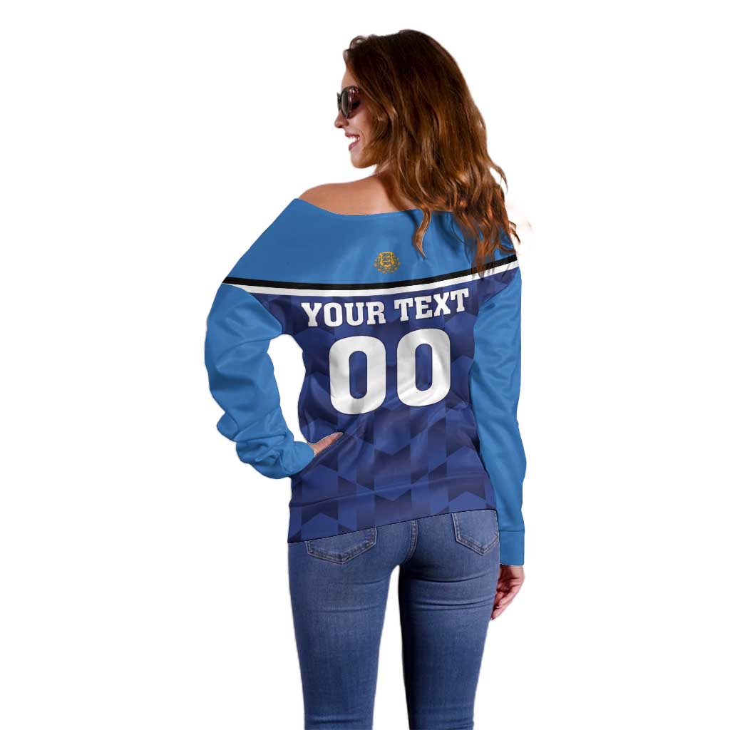 Custom Football 2026 Estonia Off Shoulder Sweater Sinisargid Come On