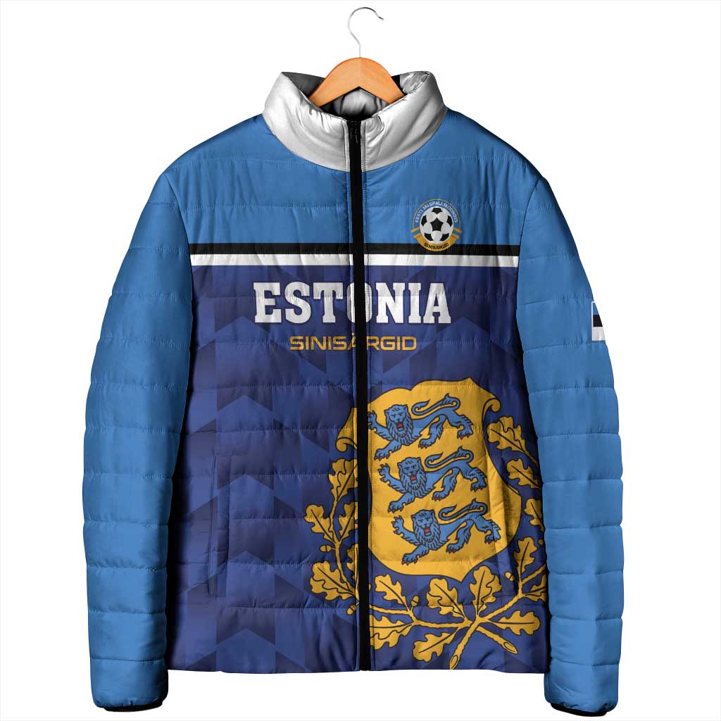 Custom Football 2026 Estonia Padded Jacket Sinisargid Come On