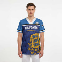 Custom Football 2026 Estonia Scrub Top Sinisargid Come On