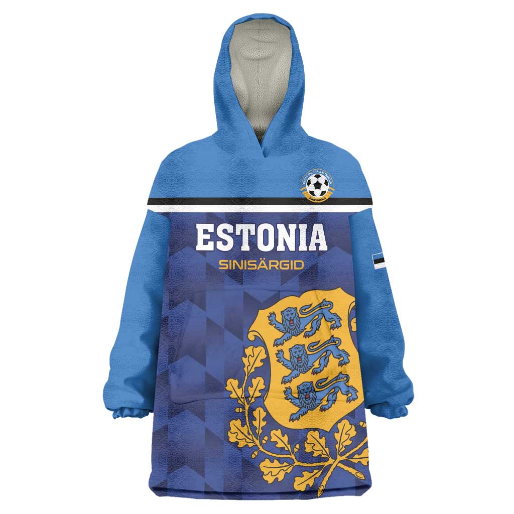 Custom Football 2026 Estonia Wearable Blanket Hoodie Sinisargid Come On
