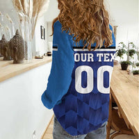Custom Football 2026 Estonia Women Casual Shirt Sinisargid Come On