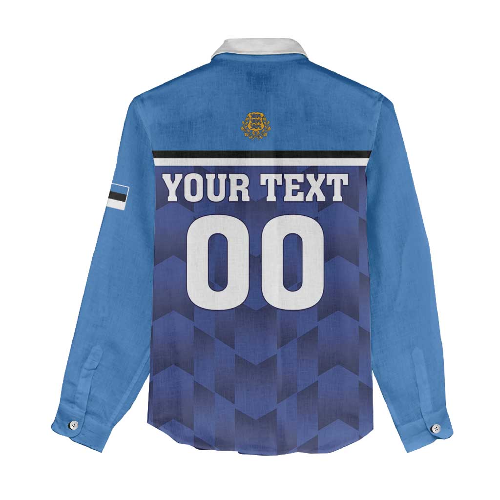 Custom Football 2026 Estonia Women Casual Shirt Sinisargid Come On