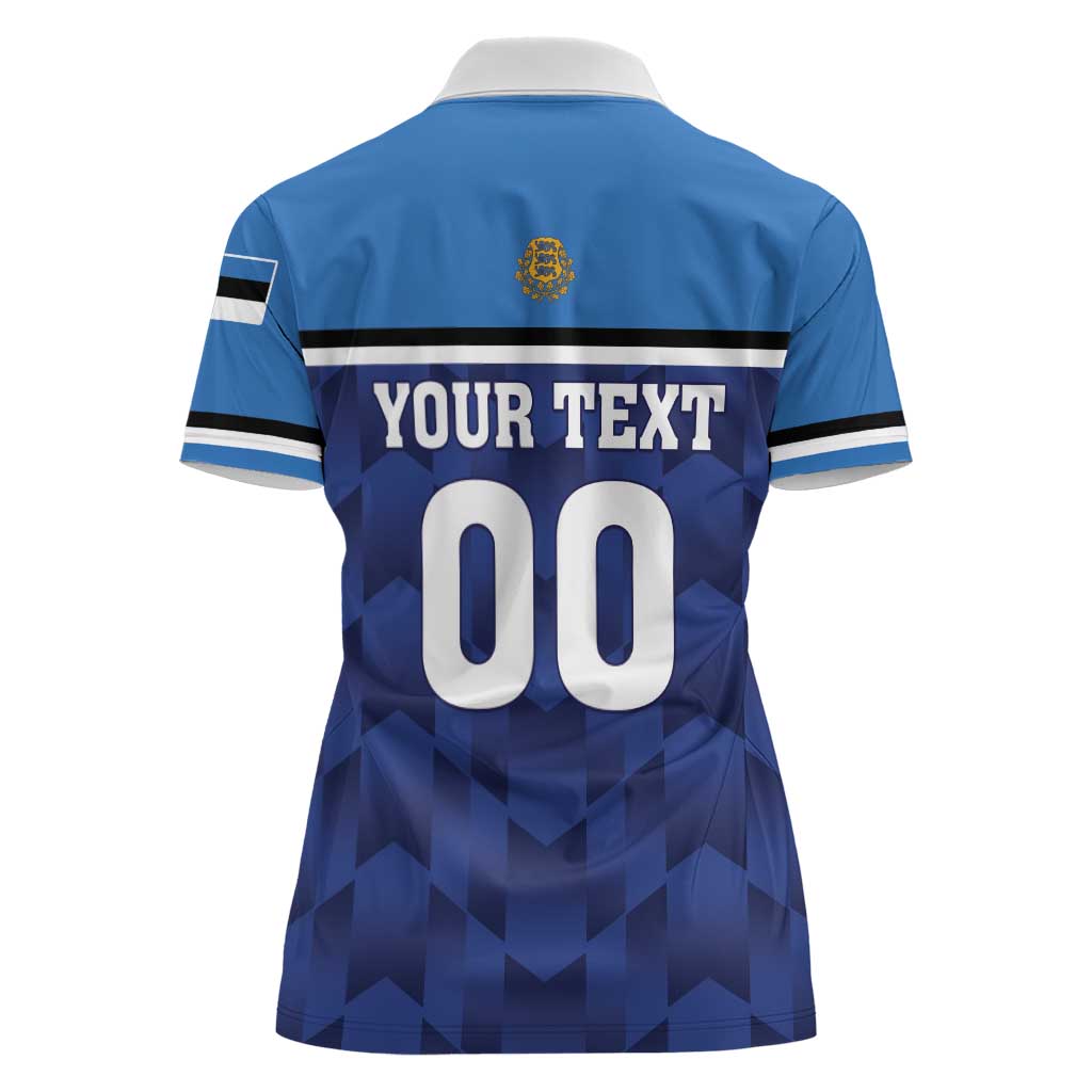 Custom Football 2026 Estonia Women Polo Shirt Sinisargid Come On