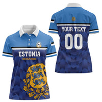 Custom Football 2026 Estonia Women Polo Shirt Sinisargid Come On