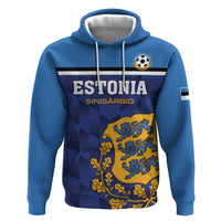 Custom Football 2026 Estonia Zip Hoodie Sinisargid Come On