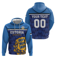 Custom Football 2026 Estonia Zip Hoodie Sinisargid Come On