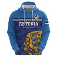 Custom Football 2026 Estonia Zip Hoodie Sinisargid Come On