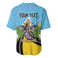 Personalised Saint Lucia Baseball Jersey Pearl of the Caribbean