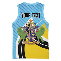 Personalised Saint Lucia Basketball Jersey Pearl of the Caribbean