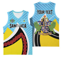 Personalised Saint Lucia Basketball Jersey Pearl of the Caribbean