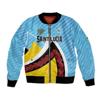 Personalised Saint Lucia Bomber Jacket Pearl of the Caribbean