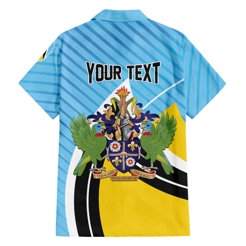 Personalised Saint Lucia Hawaiian Shirt Pearl of the Caribbean