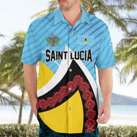 Personalised Saint Lucia Hawaiian Shirt Pearl of the Caribbean