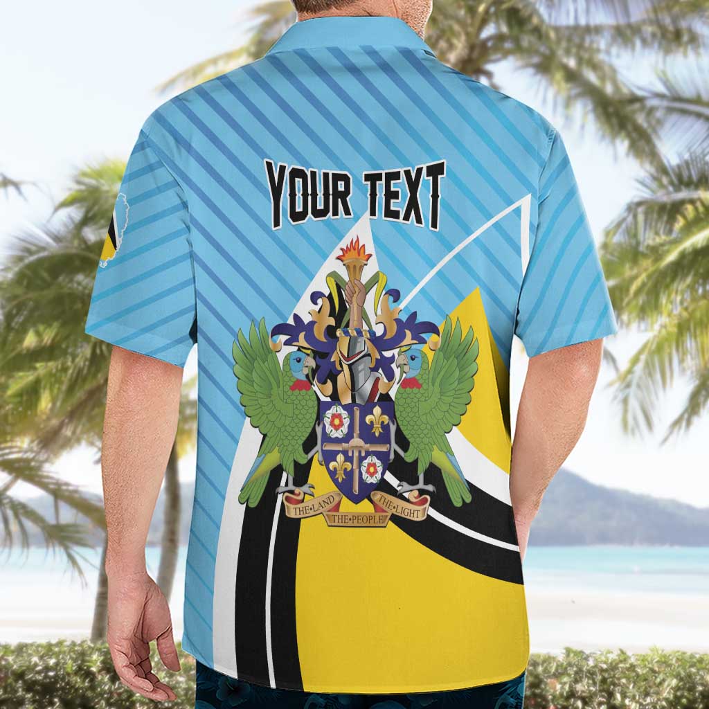 Personalised Saint Lucia Hawaiian Shirt Pearl of the Caribbean