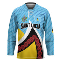 Personalised Saint Lucia Hockey Jersey Pearl of the Caribbean