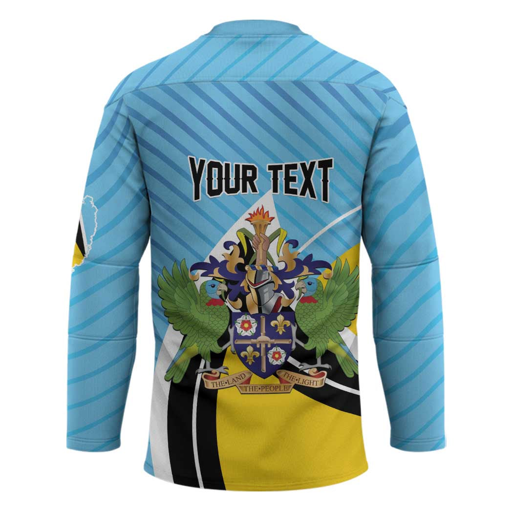 Personalised Saint Lucia Hockey Jersey Pearl of the Caribbean