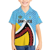Personalised Saint Lucia Kid Hawaiian Shirt Pearl of the Caribbean