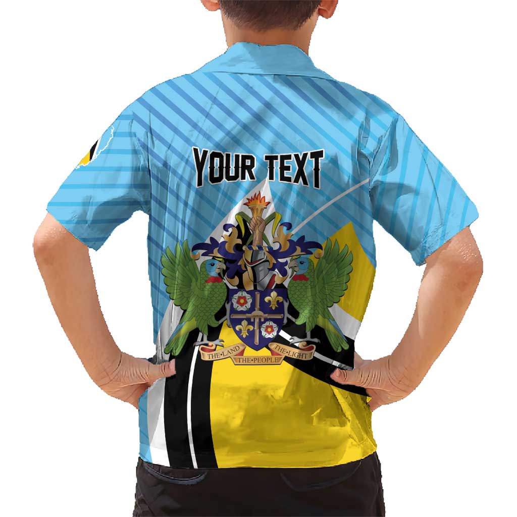 Personalised Saint Lucia Kid Hawaiian Shirt Pearl of the Caribbean