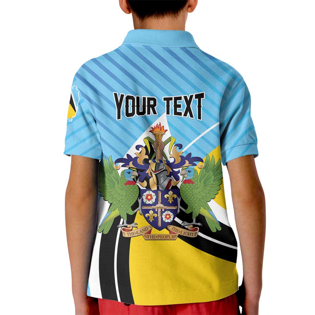 Personalised Saint Lucia Kid Polo Shirt Pearl of the Caribbean