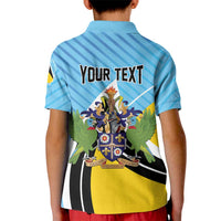 Personalised Saint Lucia Kid Polo Shirt Pearl of the Caribbean