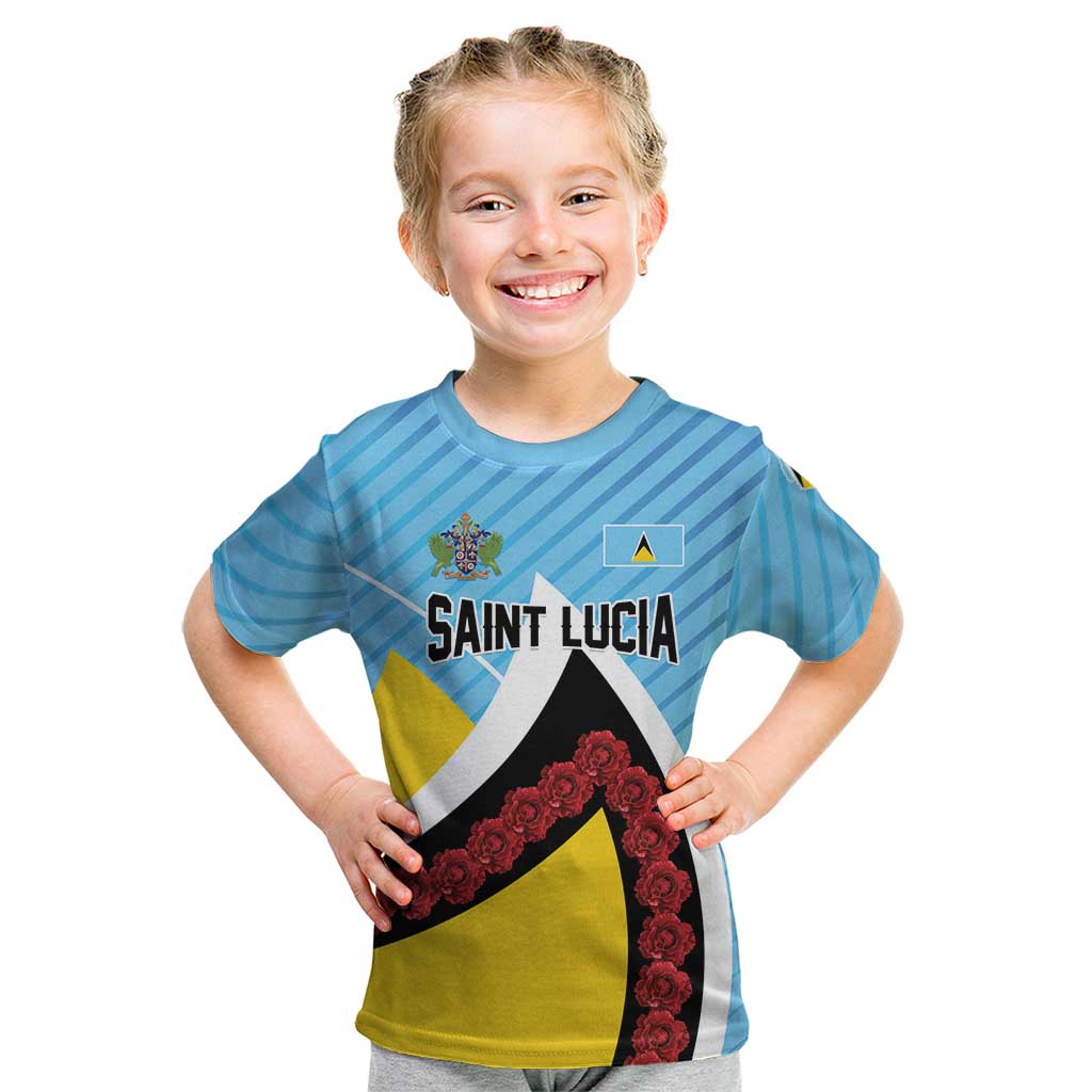 Personalised Saint Lucia Kid T Shirt Pearl of the Caribbean
