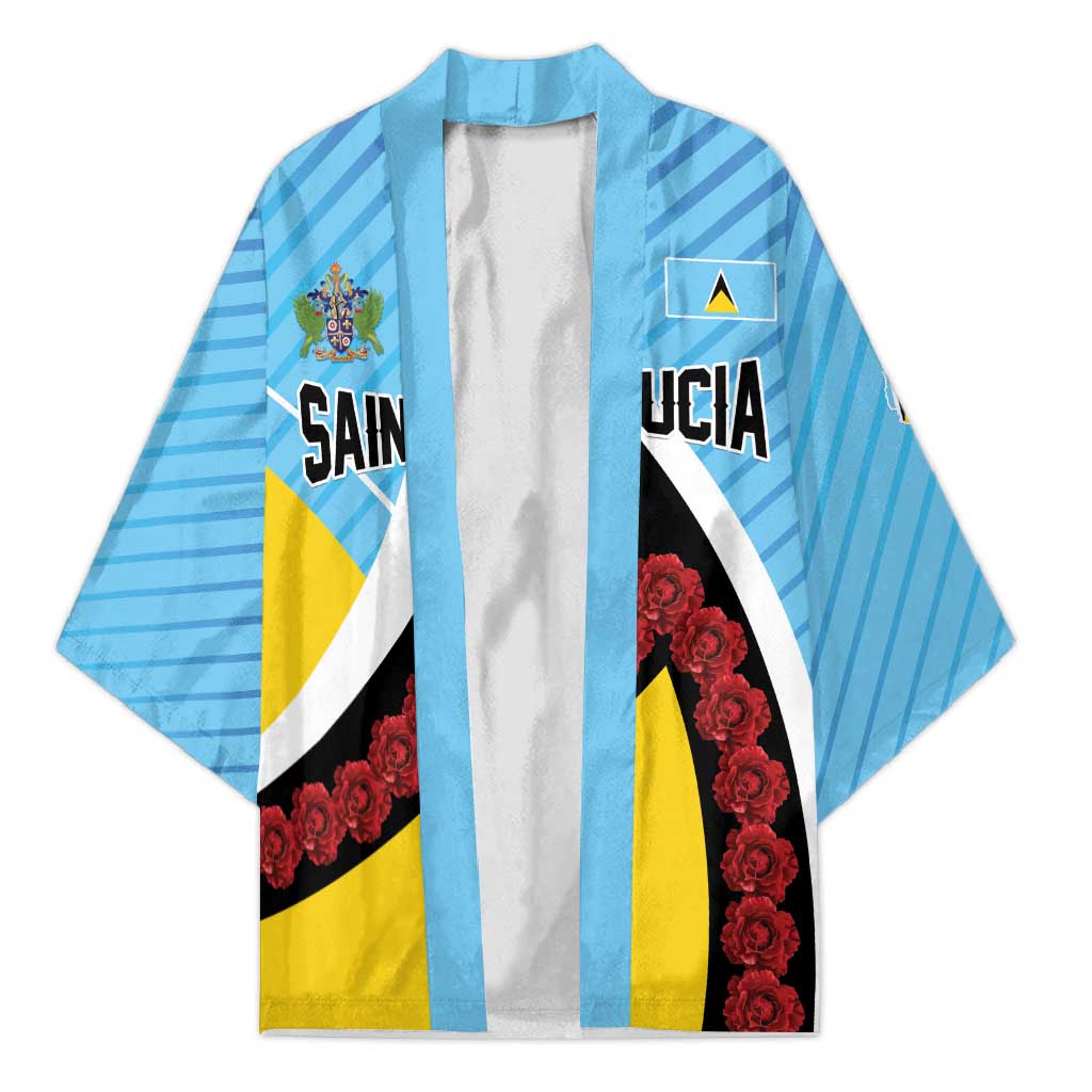 Personalised Saint Lucia Kimono Pearl of the Caribbean