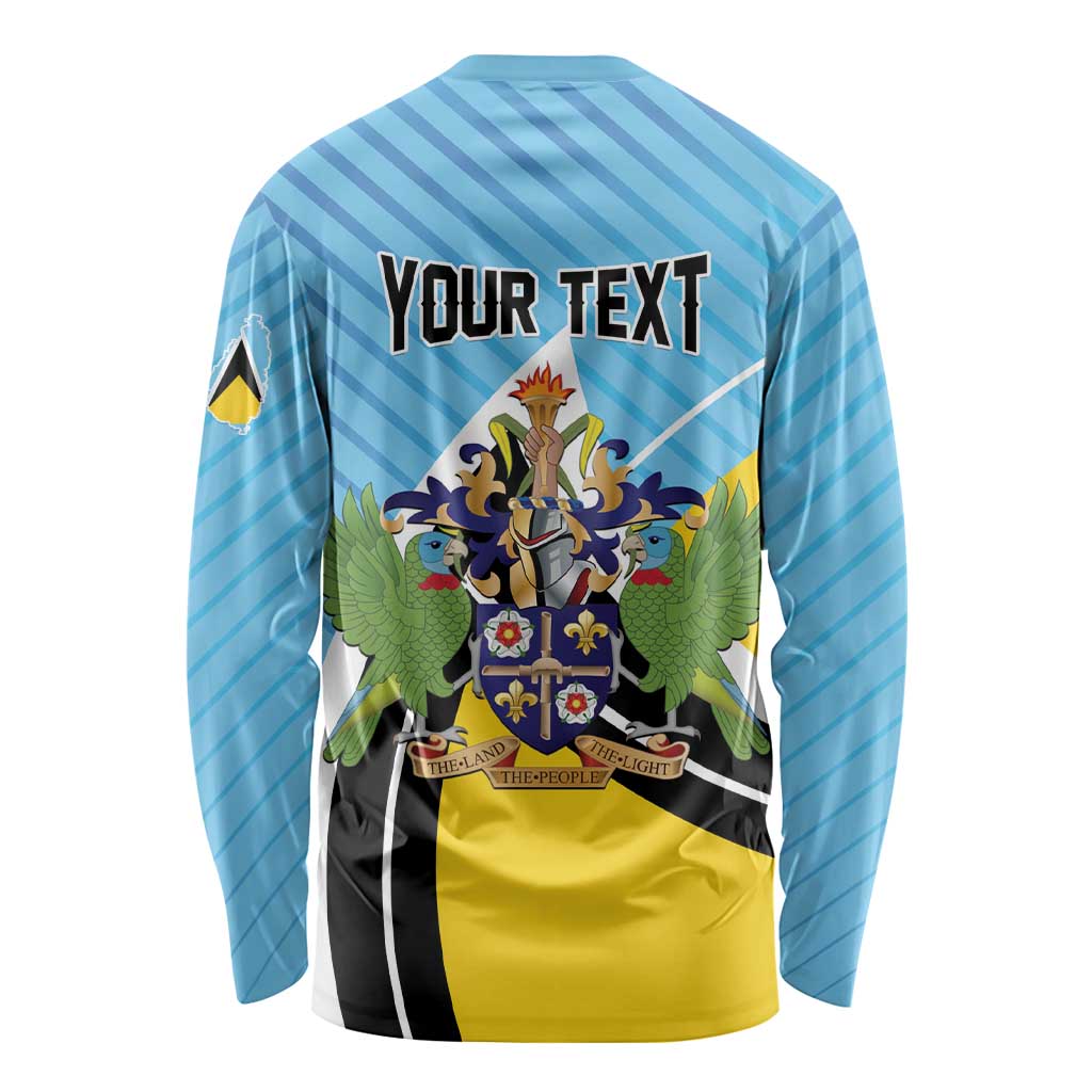 Personalised Saint Lucia Long Sleeve Shirt Pearl of the Caribbean