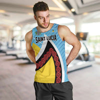 Personalised Saint Lucia Men Tank Top Pearl of the Caribbean