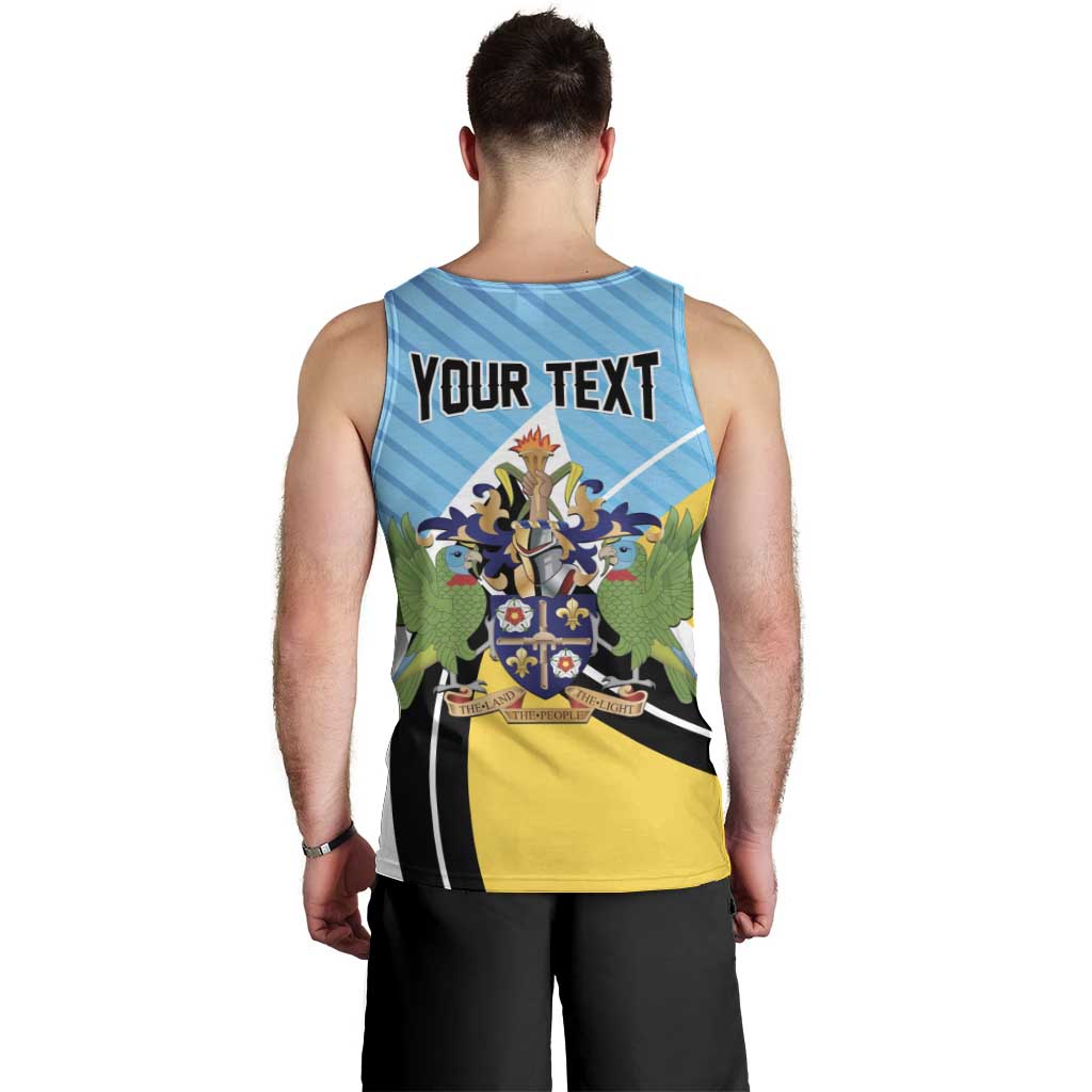 Personalised Saint Lucia Men Tank Top Pearl of the Caribbean